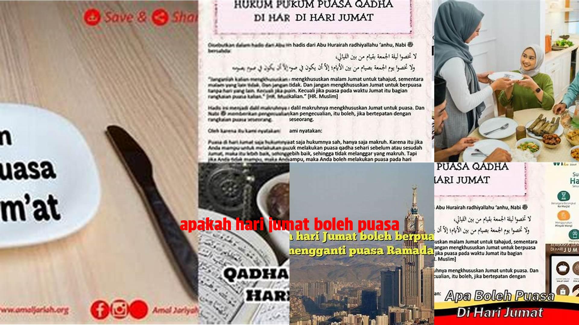 Apakah Hari Jumat Boleh Puasa