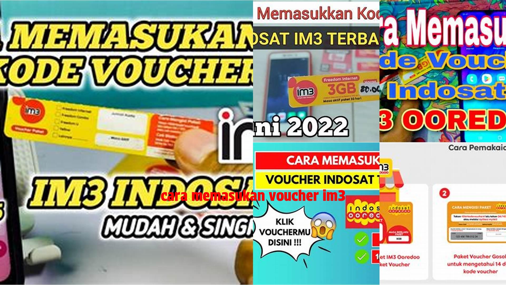Panduan Lengkap Cara Memasukkan Voucher IM3