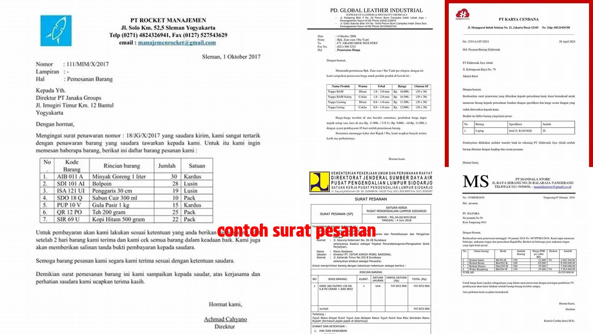 Cara Membuat Contoh Surat Pesanan yang Efektif untuk Referensi