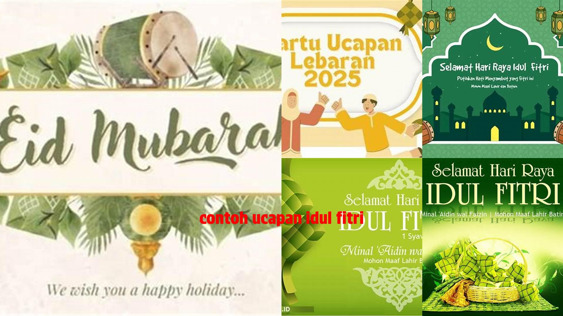 Contoh Ucapan Idul Fitri