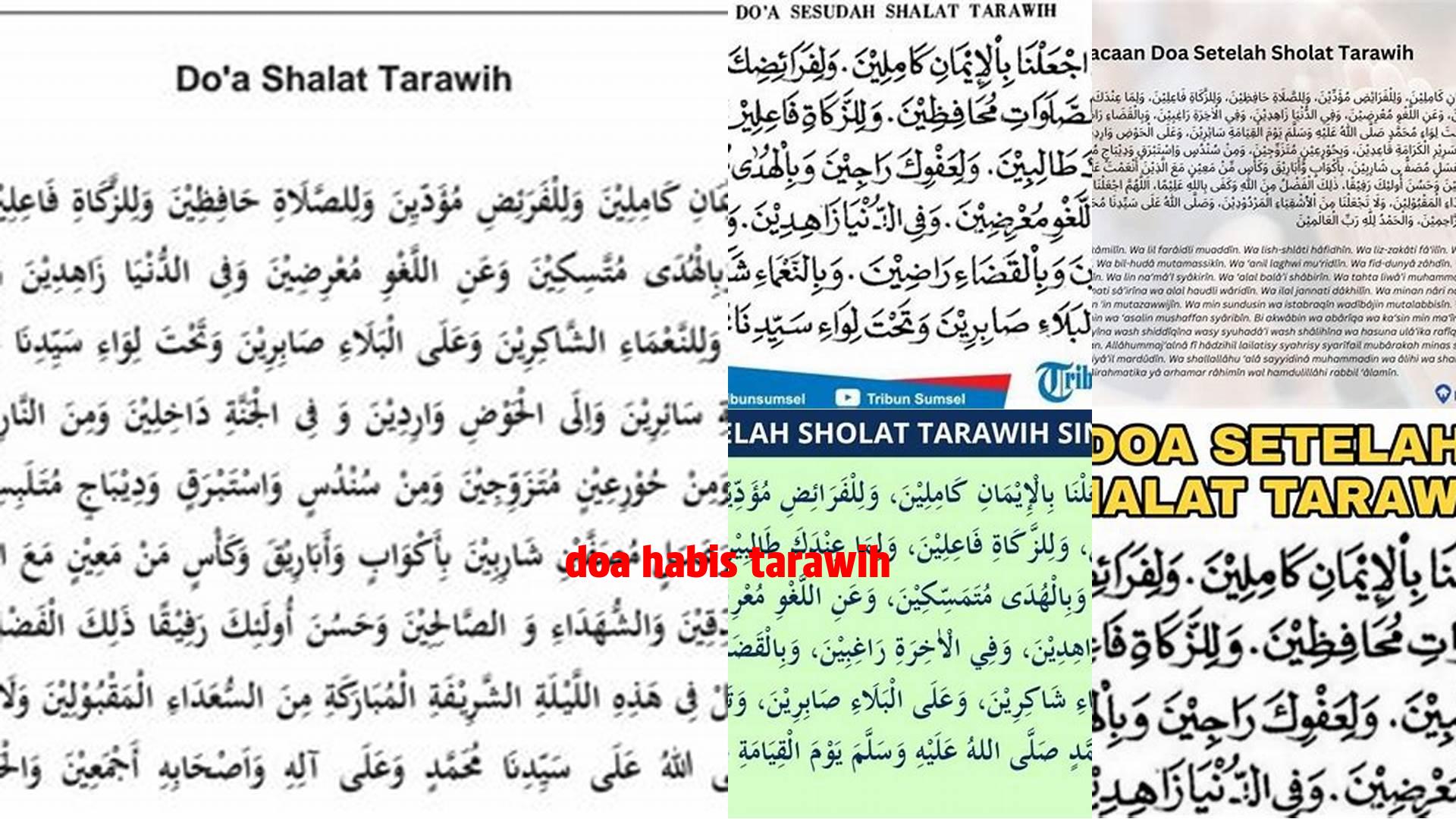 Doa Habis Tarawih