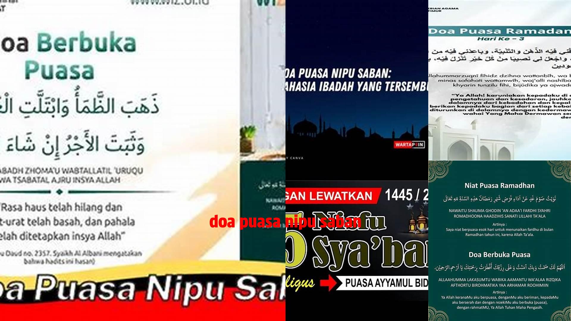 Doa Puasa Nipu Saban