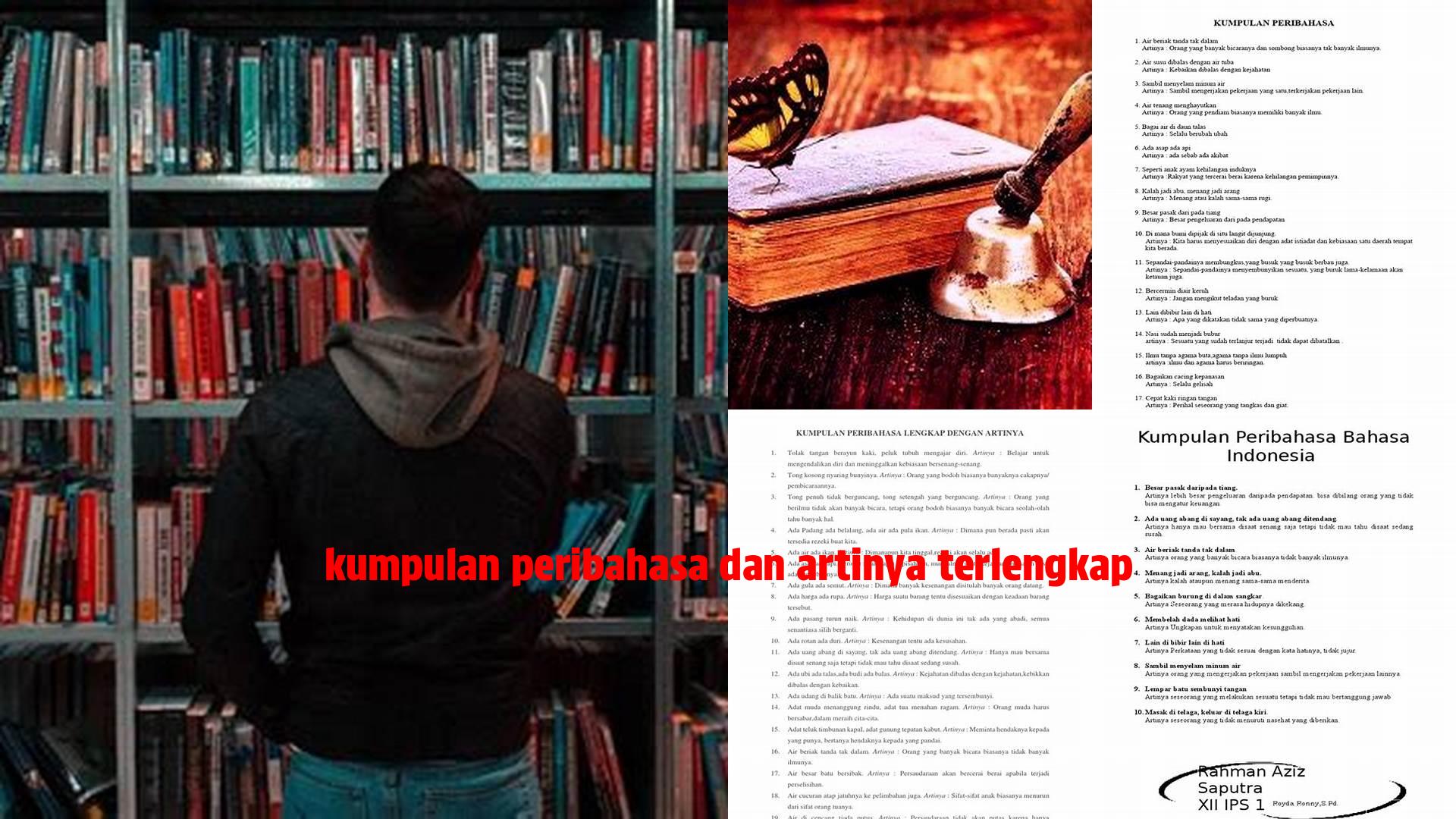 Kunci Sukses Referensi: Kumpulan Peribahasa Terlengkap