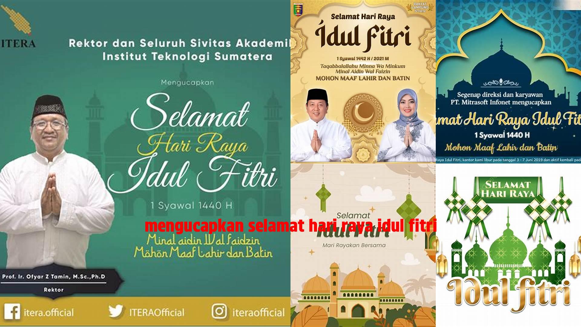 Mengucapkan Selamat Hari Raya Idul Fitri
