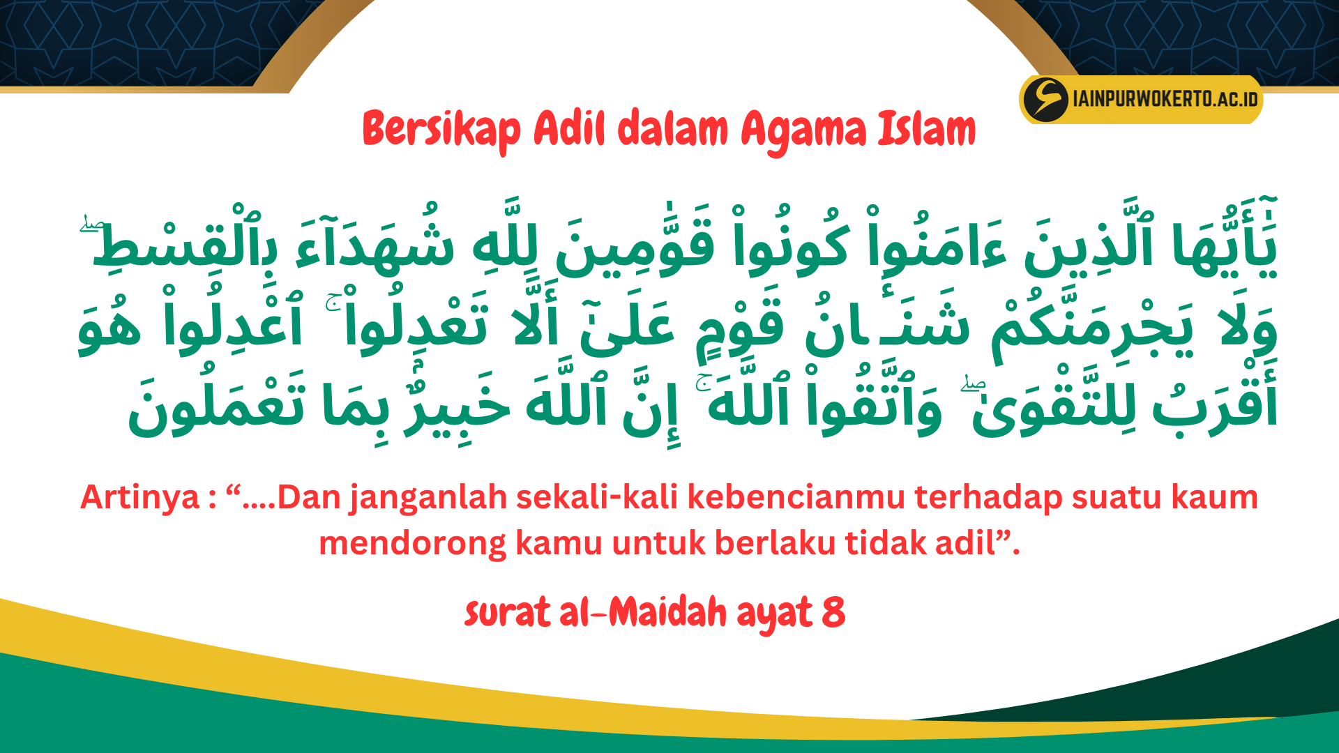Bersikap Adil dalam Agama Islam Bersikap Adil dalam Agama Islam