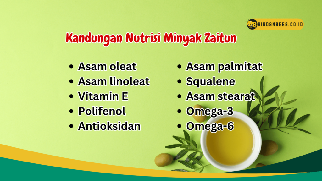 Kandungan Nutrisi Minyak Zaitun Kandungan Nutrisi Minyak Zaitun