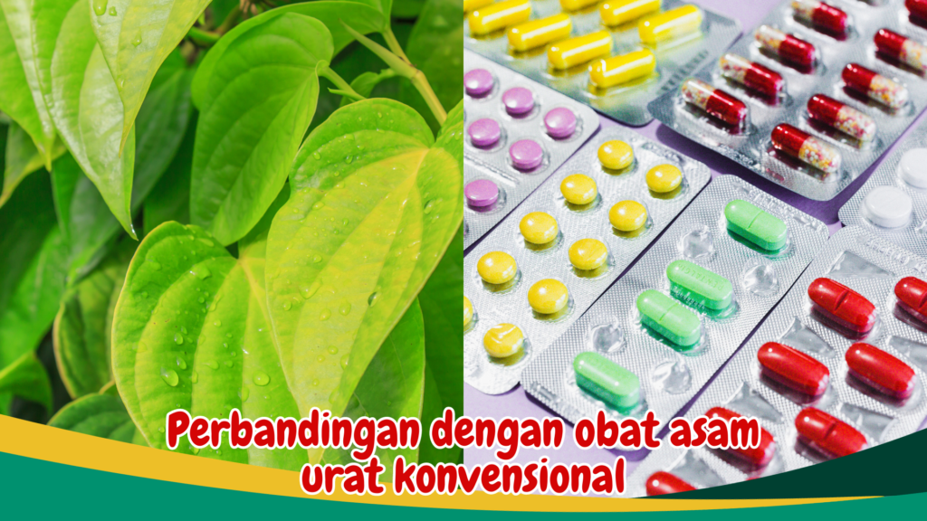 Perbandingan dengan obat asam urat konvensional Perbandingan dengan obat asam urat konvensional